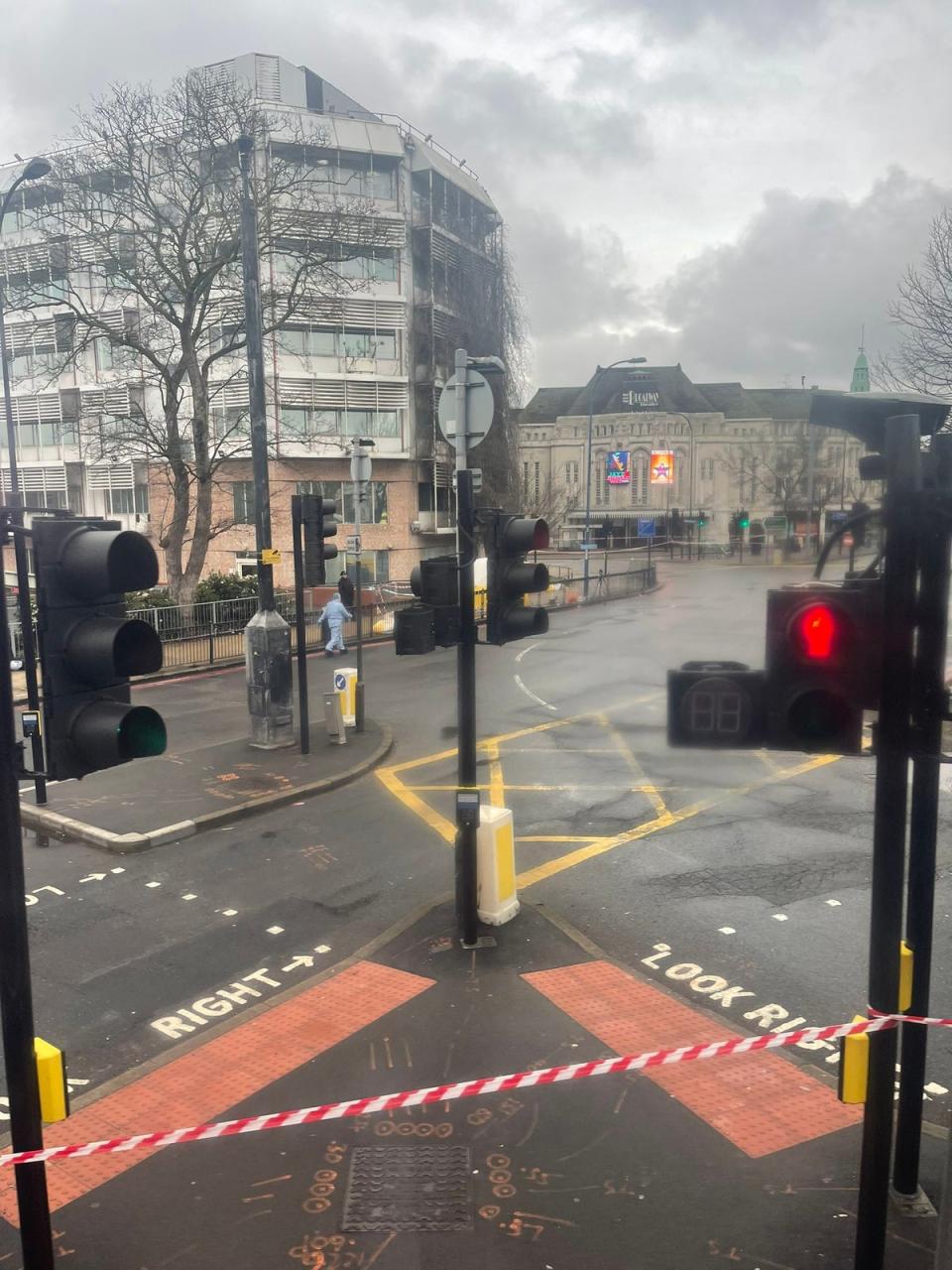 A cordon remains at the scene (James Prescott-Kerr/PA Wire)