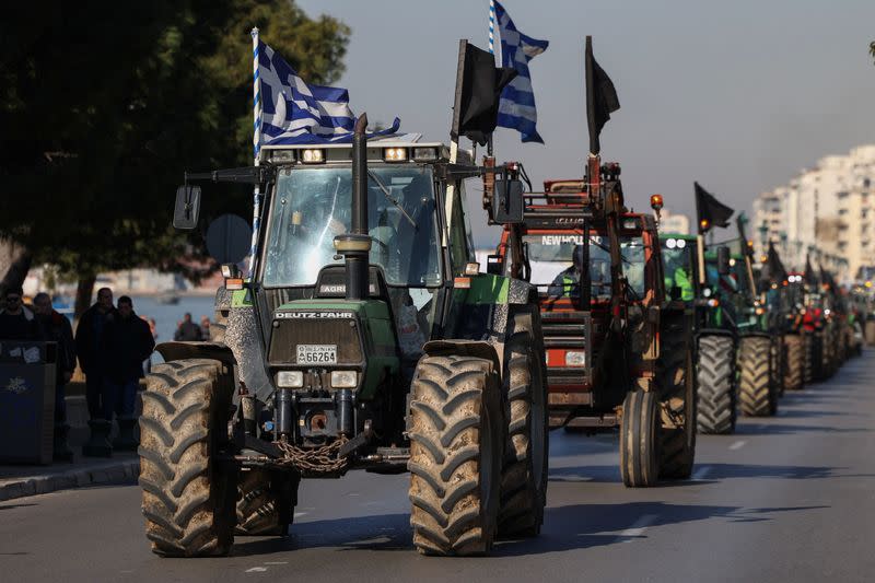 Farmers protest in Thessaloniki