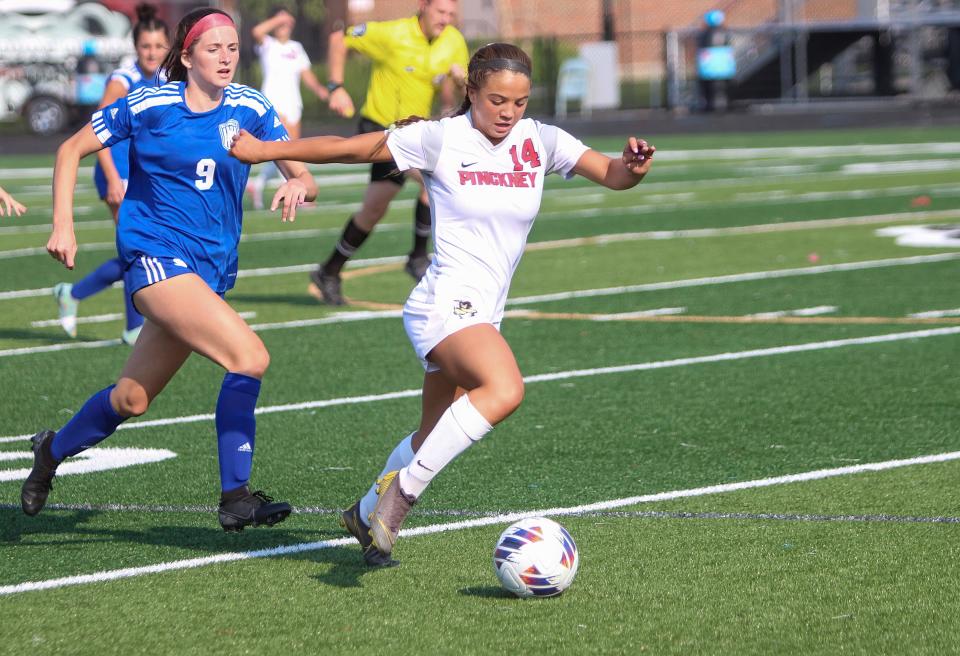 Zaryah Griffin is one of four Pinckney soccer players to receive all-state recognition.