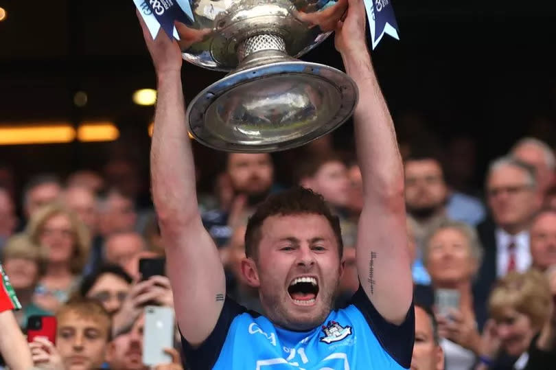 Dublin’s Jack McCaffrey lifts the Sam Maguire after last year's All-Ireland SFC final win over Kerry in Croke Park