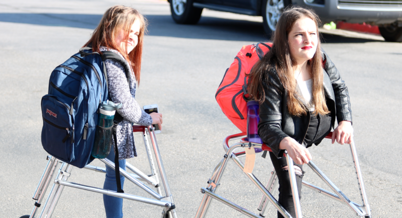 Two sisters who were born as conjoined twins have revealed what it was like to be “cut in half” aged four [Image: BBC Three]