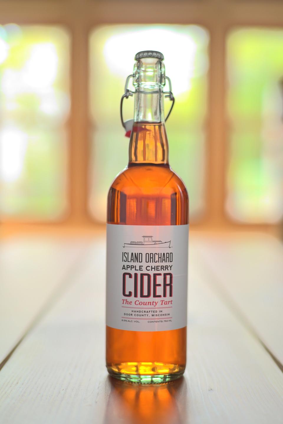 Door County’s Island Orchard Apple Cherry Cider is among many varieties available around Milwaukee.