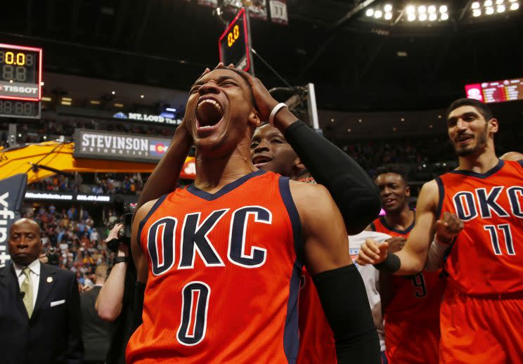 Russell Westbrook find joy in Denver's pain. (AP)