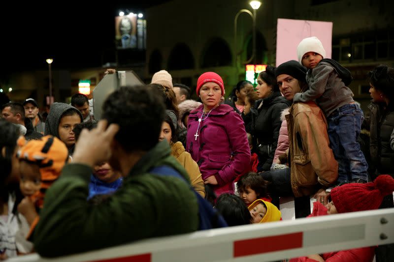 Migrants, mainly from Cuba, block the Paso del Norte border crossing bridge after a U.S. appeals court blocked the Migrant Protection Protocols (MPP) program, in Ciudad Juarez