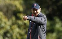 Britain Rugby Union - England Training & Press Conference - Pennyhill Park, Bagshot, Surrey - 24/2/17 England Head Coach Eddie Jones during training Action Images via Reuters / Andrew Boyers Livepic
