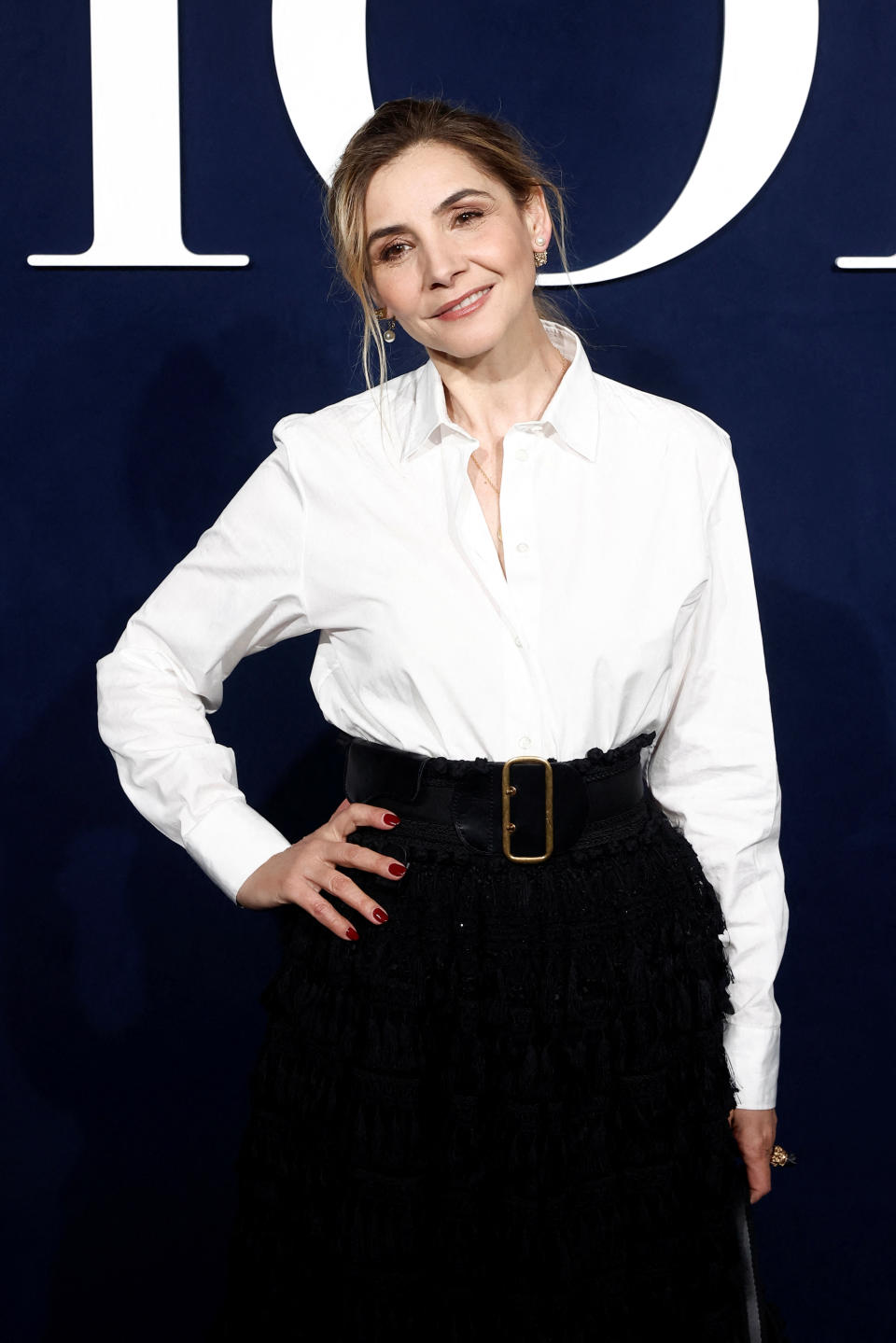 <p>L'actrice Clotilde Courau au défilé Dior prêt-à-porter automne-hiver 2023-2024 de la Fashion Week de Paris. © REUTERS/Benoit Tessier</p> 