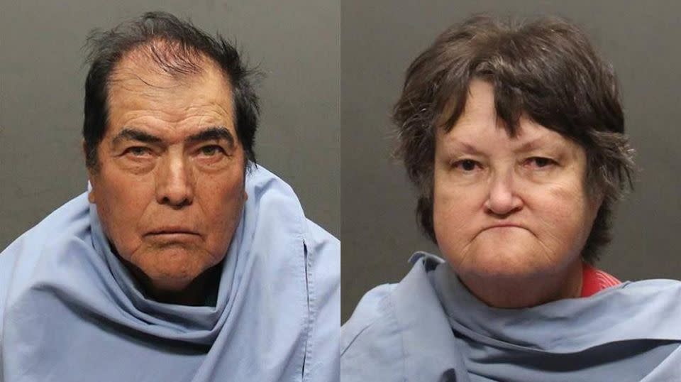 The adoptive parents Benito Gutierrez, 69, and Carol Gutierrez, 64, have been arrested on charges of child abuse. Source: Pima County Sherriff's Department