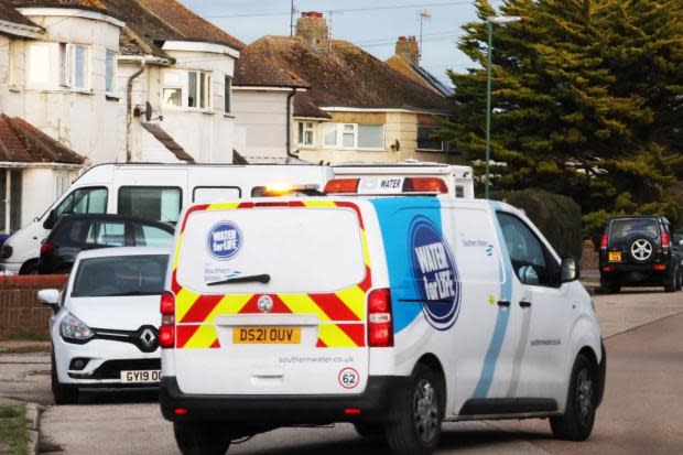 The Argus: Southern Water attend water main leak in Lancing
