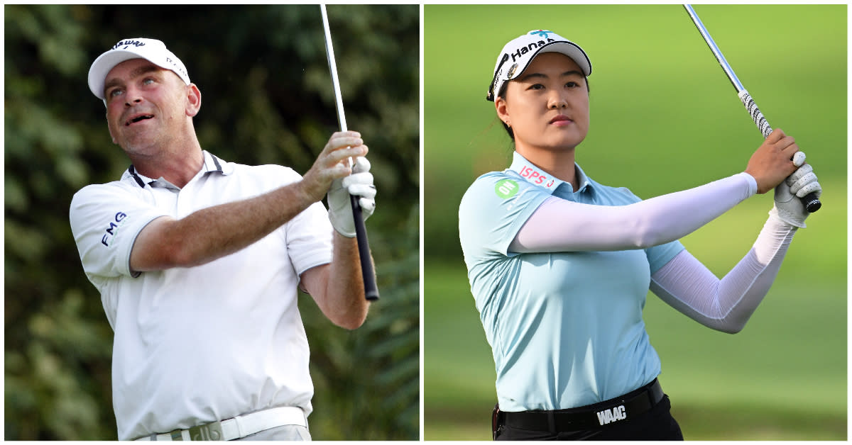 Ex-Ryder Cup captain Thomas Bjorn (left) will be taking part in the 2023 Singapore Classic, while world No.3 women's golfer Minjee Lee will be participating in the HSBC Women's World Championship. (PHOTOS: Reuters/Getty Images)