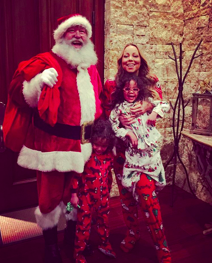 Mariah Carey and the kids got a special Christmas visit