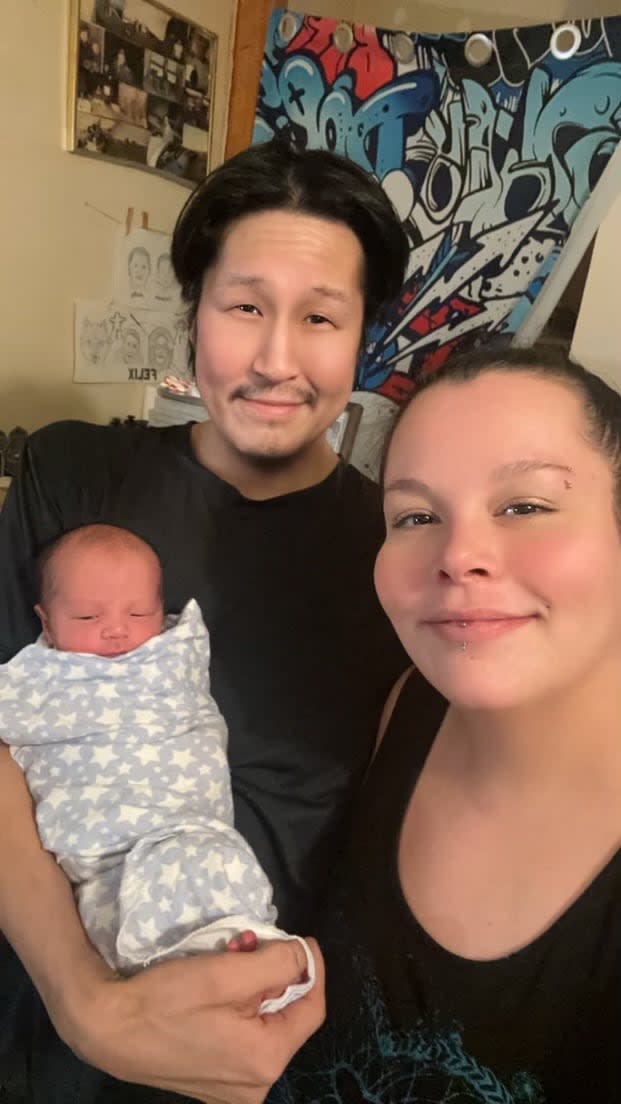 Jamie Shepherd Sapotiatuk Klengenberg-Felix was born to Caitlin Klengenberg and Donovan Felix at the Inuvik Regional Hospital at 7:05 p.m. on January 2.