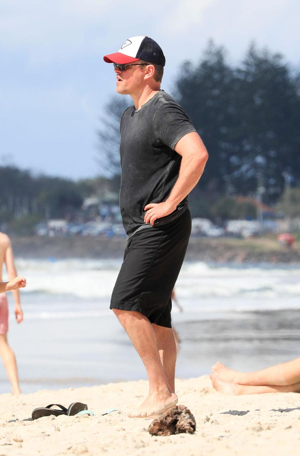 Matt Damon's family beach day in Byron Bay