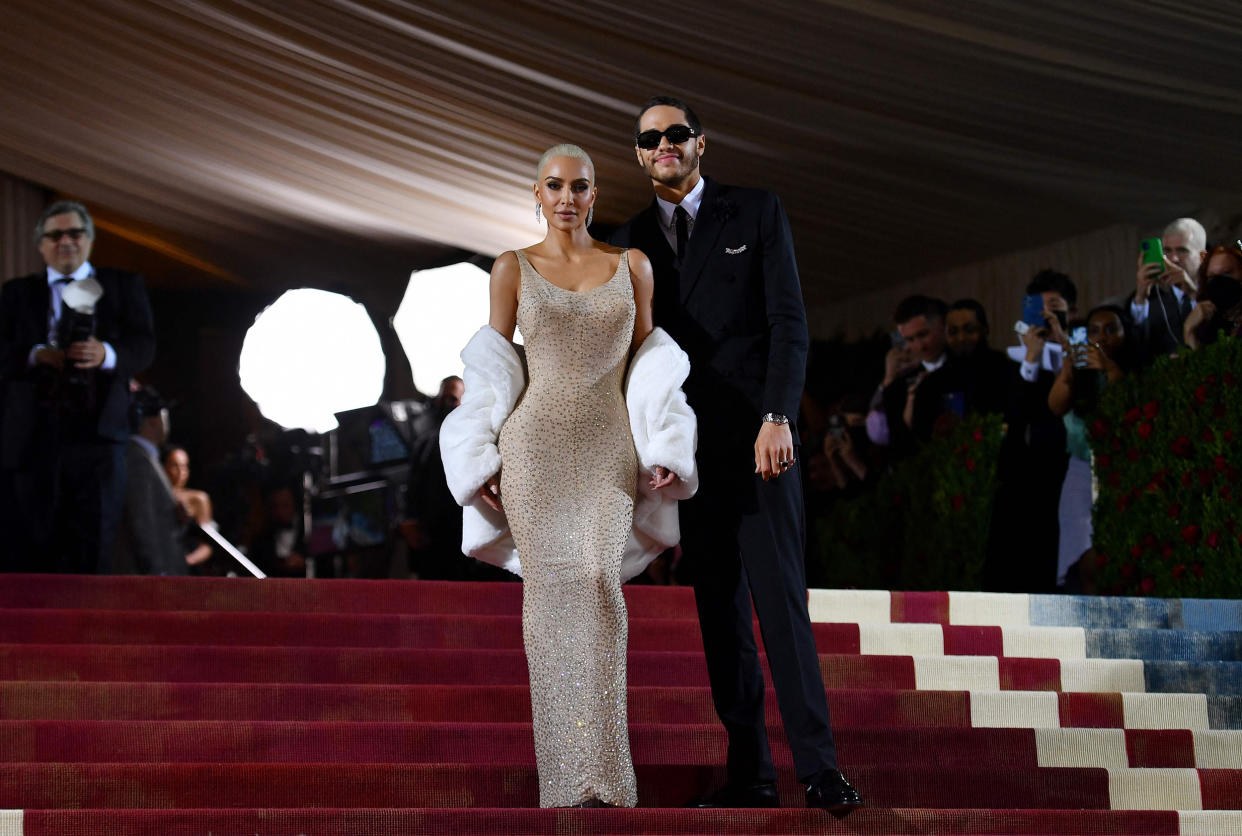 Kim Kardashian and Pete Davidson (Angela Weiss / AFP - Getty Images)