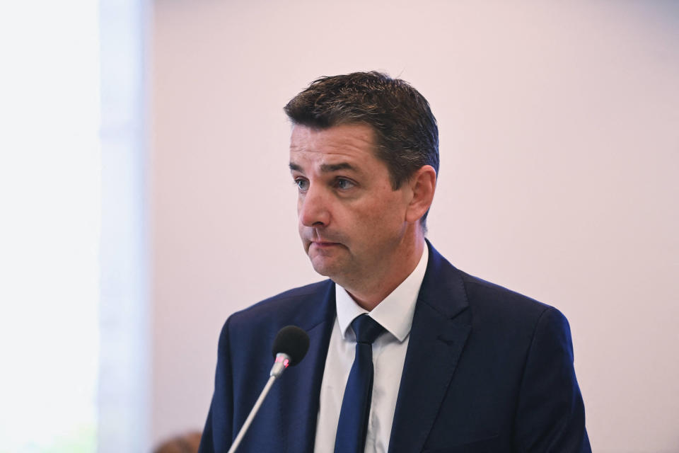 Gaël Perdriau, maire de Saint-Etienne, porte plainte après une casserolade en plein conseil municipal  (Photo de Gaël Perdriau, maire de Saint-Etienne, prise le 26 septembre 2022)