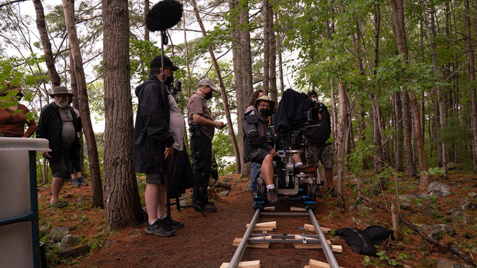 Behind-the-scenes of Sullivan’s Crossing while shooting on location at Oakfield Provincial Park, Nova Scotia. - Credit: Photo by Mike Tompkins