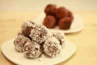 <div class="caption-credit"> Photo by: Bellalimento</div><b>Chocolate Peppermint Truffles <br></b> Making basic truffles is so much easier than you think! Simply follow these steps to make the most delicious chocolate peppermint truffles ever to grace a dessert table. <br> <a href="http://www.babble.com/best-recipes/7-easy-decadent-chocolate-confections-you-can-make-at-home/#chocolate-peppermint-truffles" rel="nofollow noopener" target="_blank" data-ylk="slk:Get the recipe;elm:context_link;itc:0;sec:content-canvas" class="link "><i>Get the recipe</i></a> <br> <b><i><a href="http://www.babble.com/best-recipes/tis-the-season-8-ways-to-enjoy-eggnog-other-than-sipping-it/" rel="nofollow noopener" target="_blank" data-ylk="slk:Related: 8 ways to enjoy eggnog... that don't include drinking it!;elm:context_link;itc:0;sec:content-canvas" class="link ">Related: 8 ways to enjoy eggnog... that don't include drinking it!</a></i></b>