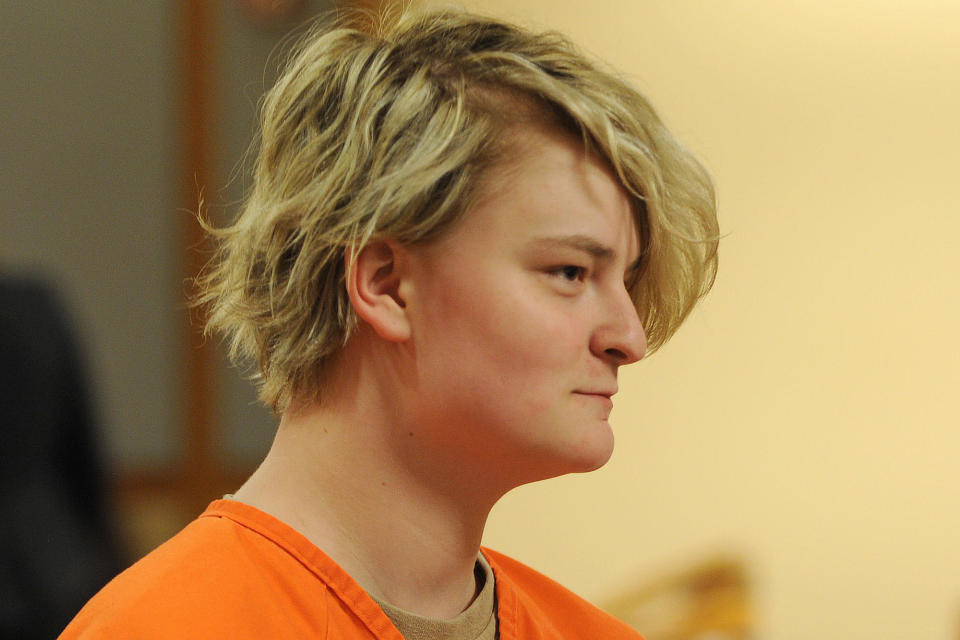 Denali Brehmer, 18, appears in a courtroom for an arraignment hearing in Anchorage, Alaska, June 18, 2019. / Credit: Bill Roth/Anchorage Daily News/Tribune News Service via Getty Images