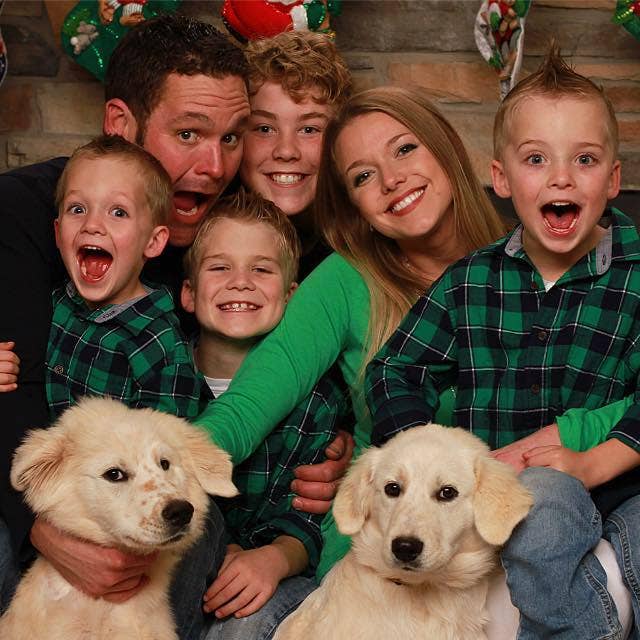 Lindsay Candy and her four boys during the Christmas before her husband killer her and three of their four sons.