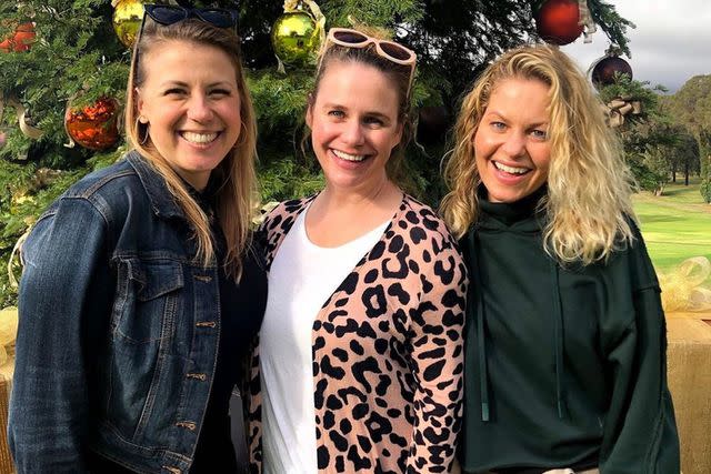 <p>Andrea Barber/Instagram</p> Jodie Sweetin (left) with Andrea Barber and Candace Cameron Bure in Ojai, California