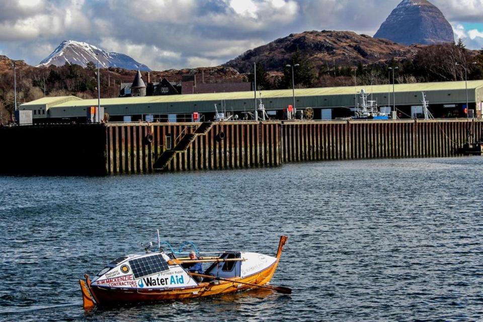 Mr Hutchinson was rescued after getting into difficulty a short distance from the UK by a boat heading back where he came from (Facebook)