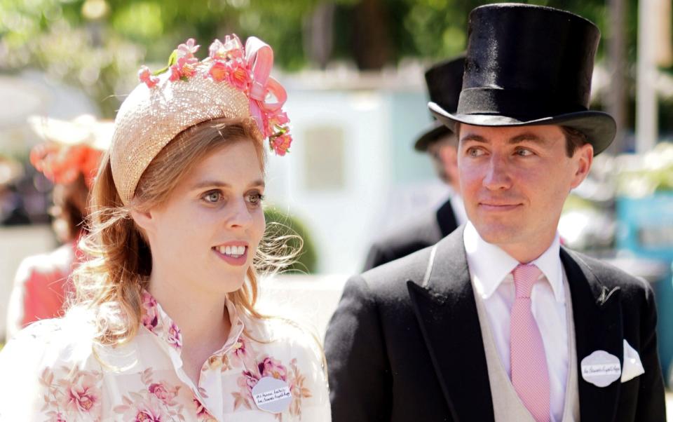 Princess Beatrice and Edoardo Mapelli Mozzi arrive on day one of the horse-racing event - PA