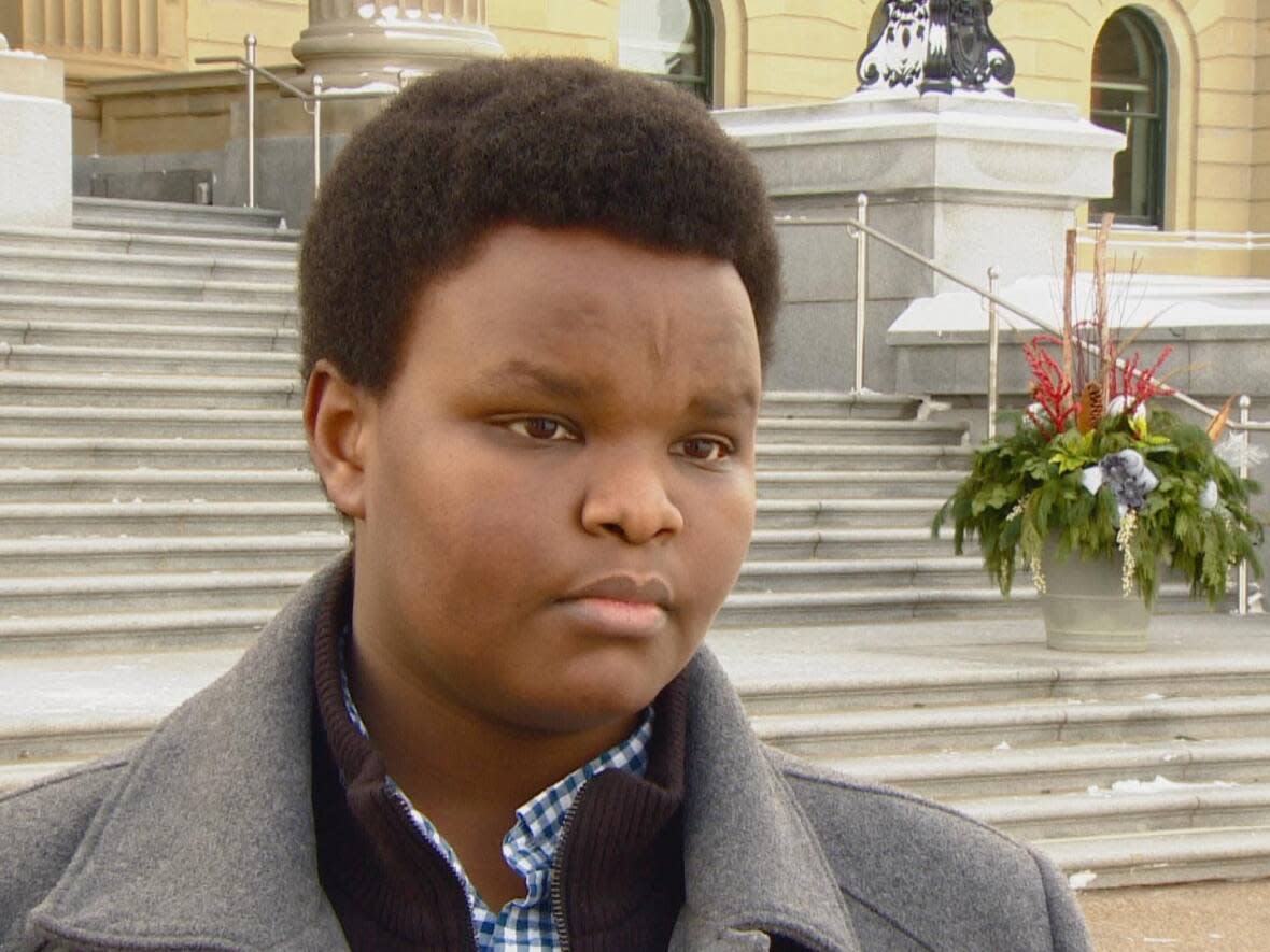 Haruun Ali, an organizer of the protest against the bill, said he wants to see a 'full rollback' of the proposed Sovereignty Act. (Caleb Perreaux/CBC - image credit)