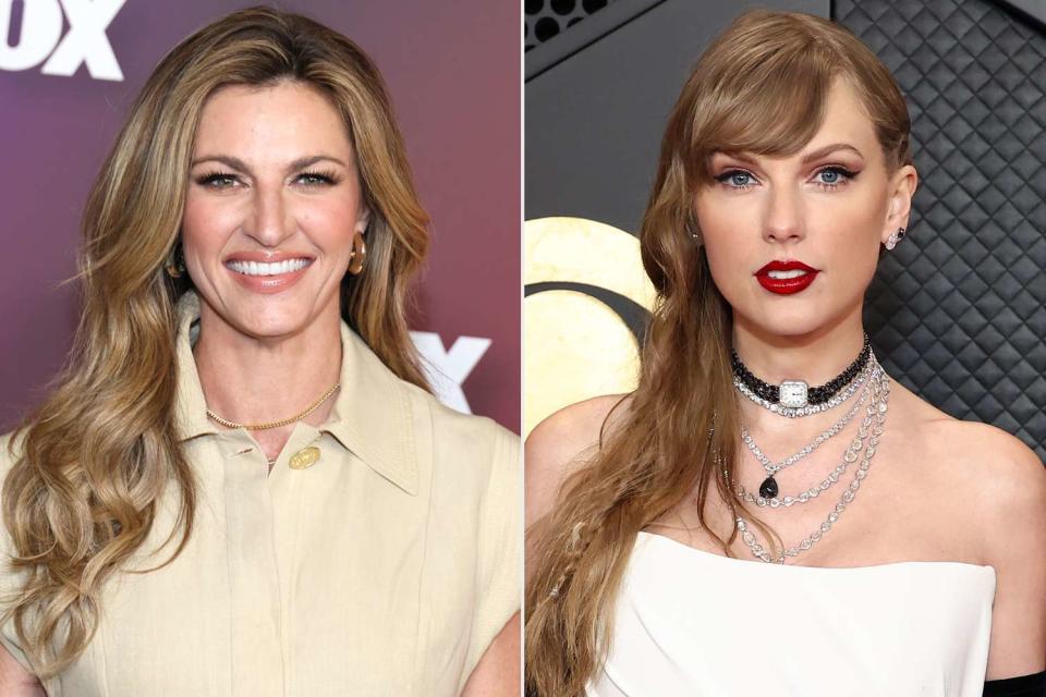 <p>Dia Dipasupil/Getty; Matt Winkelmeyer/Getty</p> Erin Andrews and Taylor Swift