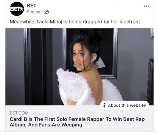 BET tweet nicki minaj cardi b rap beef