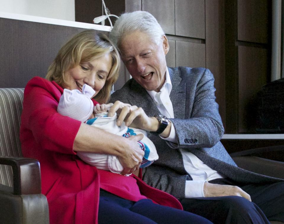 The Clintons and their new grandaughter