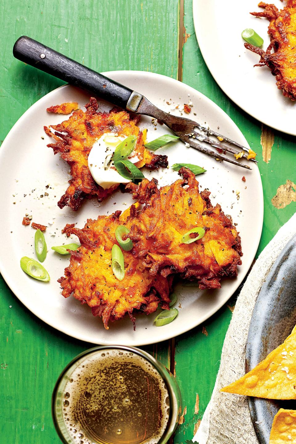 Crispy Sweet Potato-Green Onion Cakes