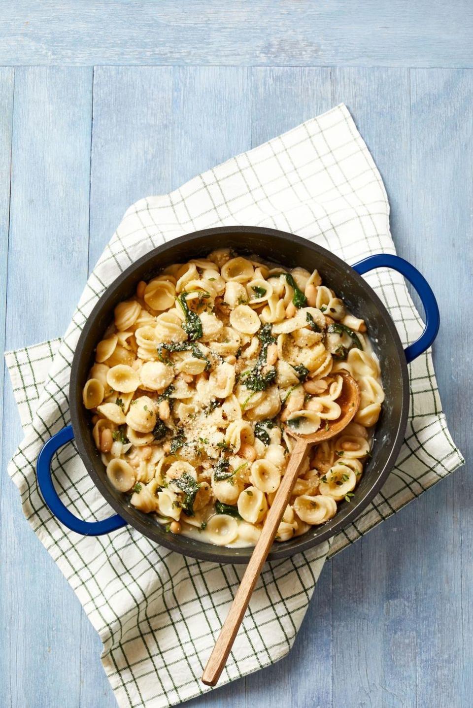 Orecchiette with White Beans and Spinach