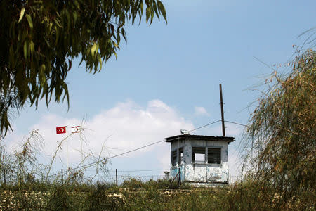 An abandoned outpost is seen inside the UN-controlled buffer zone in Nicosia, Cyprus July 22, 2016. REUTERS/Yiannis Kourtoglou