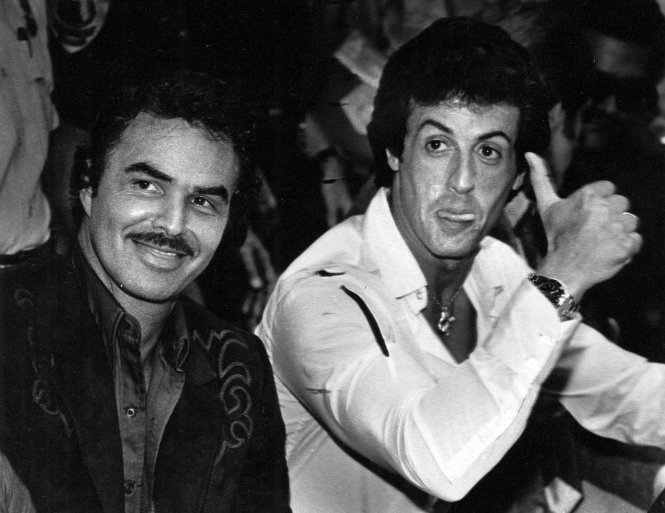 Burt Reynolds and Sylvester Stallone attend a boxing match at the West Palm Beach Auditorium in 1982. Reynolds, the former movie star, died in Palm Beach County in 2018. The two attended the boxing match between heavyweights Lee Canalito, whom Stallone co-managed, and Louis Acosta. Canalito knocked out Acosta in the first round.