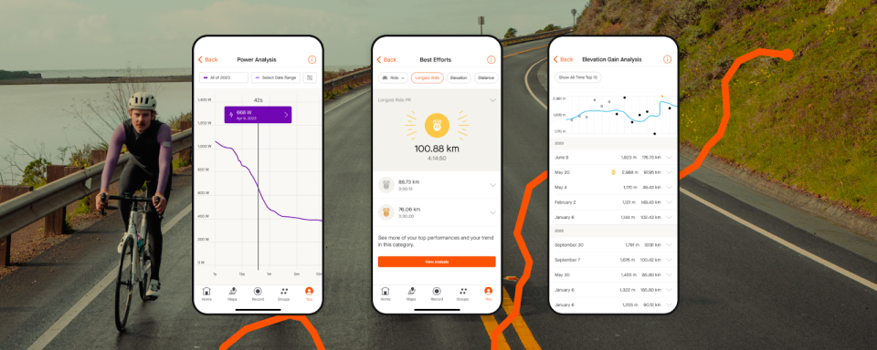 Strava Best Efforts for cyclists key art