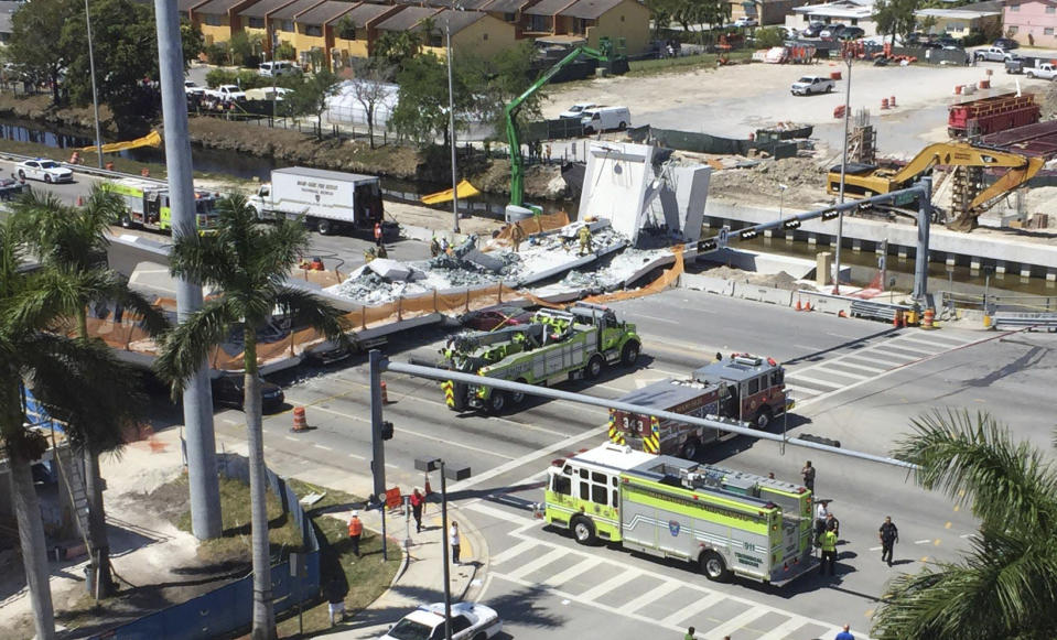 Bridge collapses at Florida International University in Miami