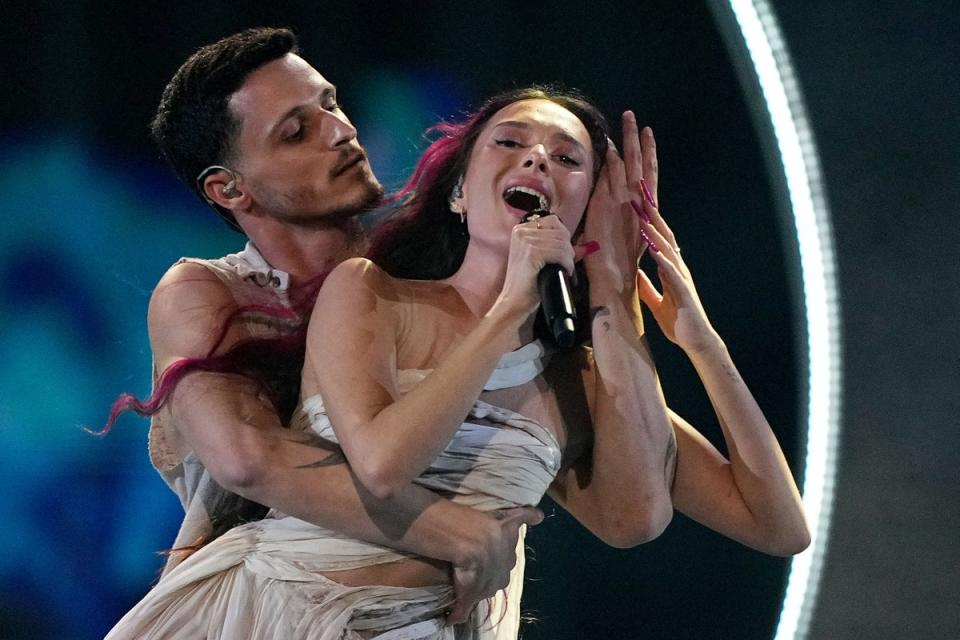 Israel’s Eden Golan tops UK’s public vote, finishes in fifth at Eurovision (Martin Meissner/AP) (AP)