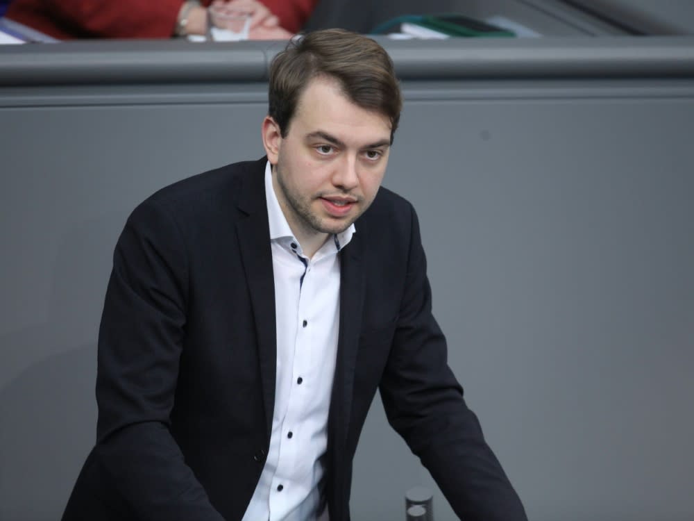 Grünen-Politiker Philip Krämer im Bundestag (IMAGO/dts Nachrichtenagentur)