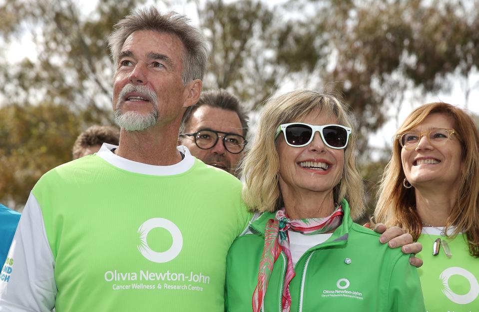 Olivia Newton-John's husband John Easterling remembers his wife as "caring" and "giving" in first TV interview since the "Grease" actress' death.