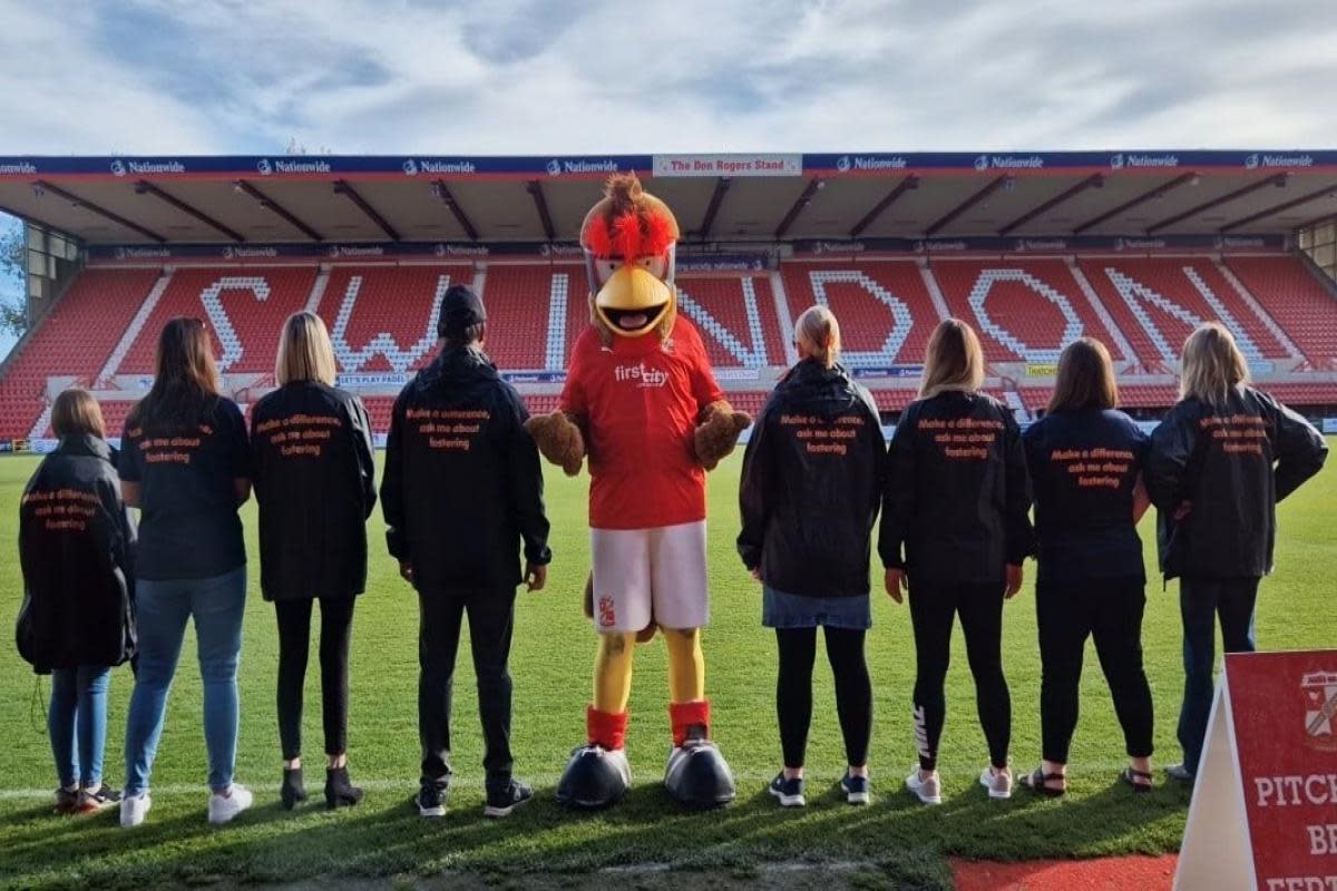 The Council’s fostering team teamed up with Swindon Town mascot Rockin Robin <i>(Image: Swindon Borough Council)</i>