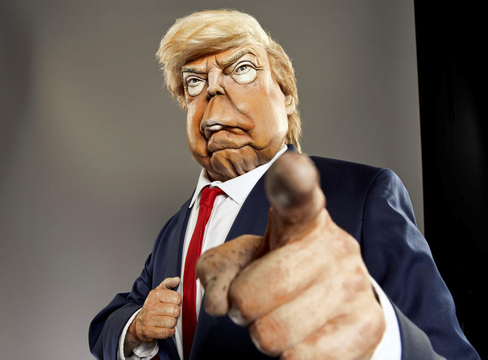 US President Donald Trump has already been lampooned on Spitting Image. (Mark Harrison/ITV/Handout)