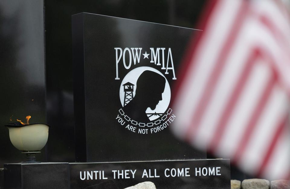 The prisoners of war/missing in action memorial at the Ohio Veterans' Memorial Park in Clinton.