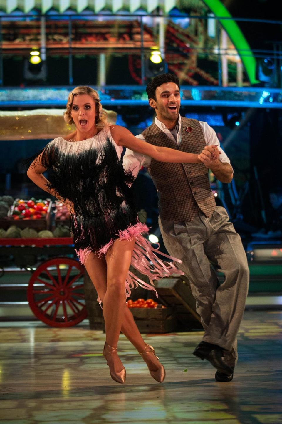 On the floor: Nadiya Bychkova with partner Davood Ghadami (BBC/Guy Levy)