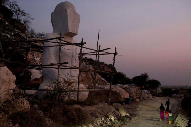 The Wider Image: From statues to toothpaste, the Myanmar village 'blessed' with marble bounty