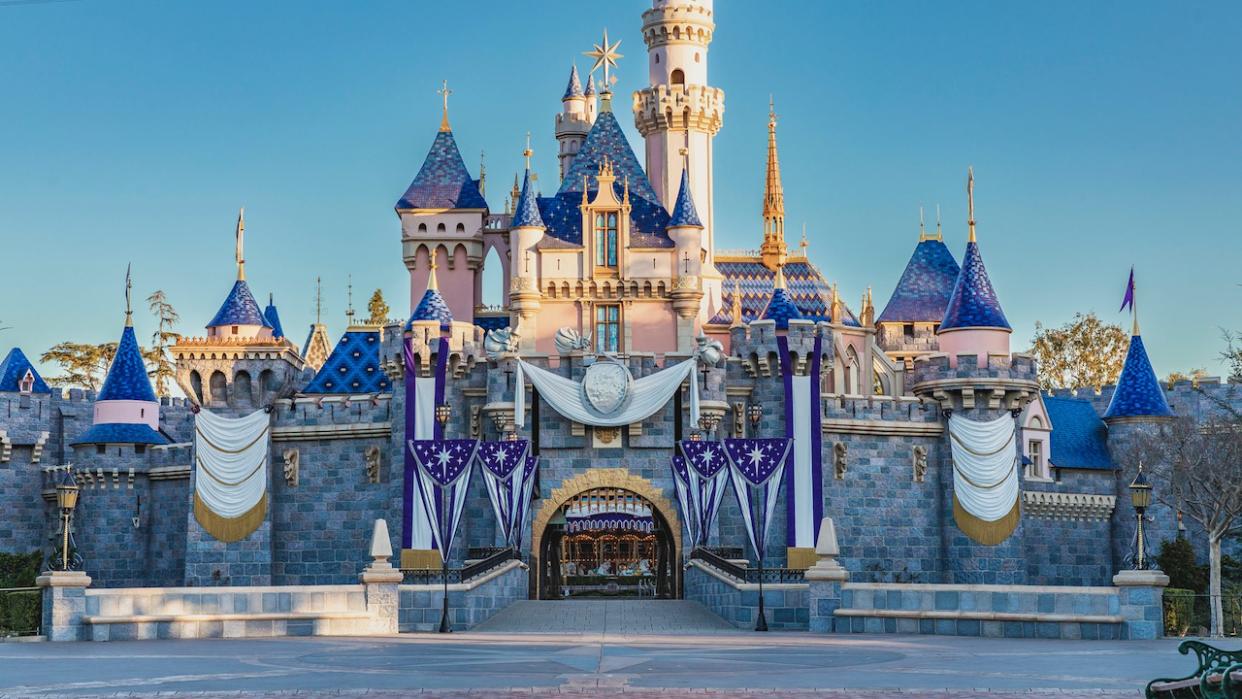  Sleeping Beauty Castle at Disneyland for 100 Years of Wonder celebration. 