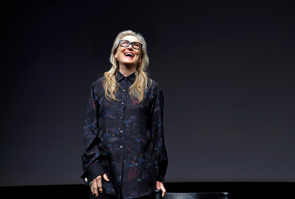 Meryl Streep attends a rendez-vous with Meryl Streep at the 77th annual Cannes Film Festival at Palais des Festivals on May 15, 2024 in Cannes, France.