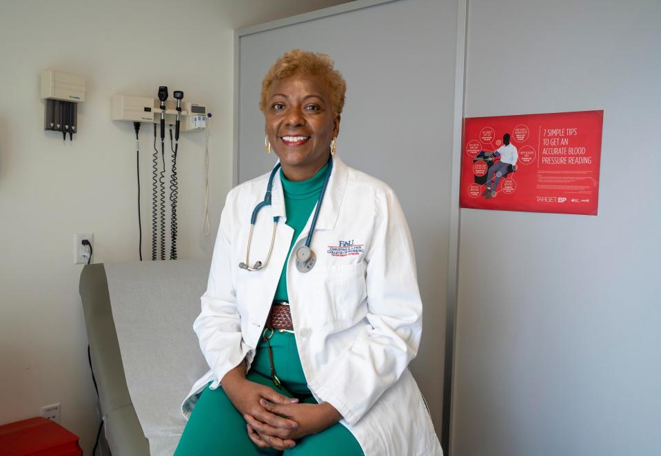 Associate Director Karen Wisdom-Chambers in the health clinic at U.B. Kinsey Educational and Community Center in West Palm Beach, Florida on January 12, 2023. 