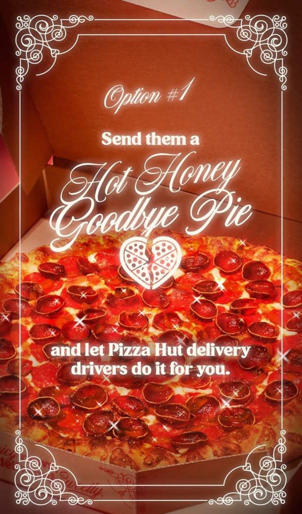 Pizza Hut will “deliver spicy news in a sweet way.”