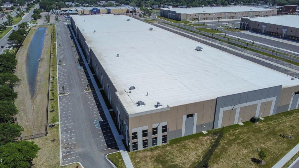 The former Eastland Mall site in Harper Woods is now occupied by new buildings photographed Monday, June 3, 2024.