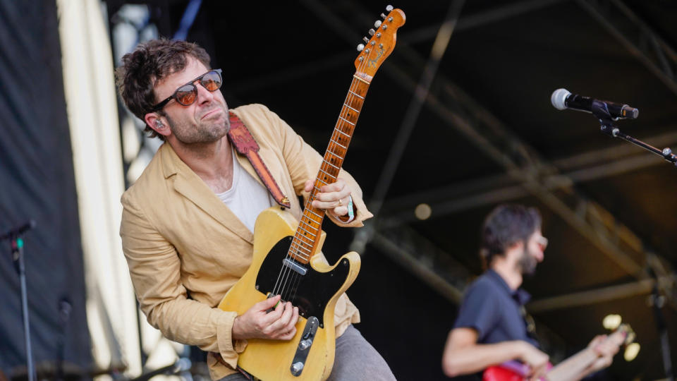 Taylor Goldsmith of Dawes performs during the Pilgrimage Music & Cultural Festival 2022 at The Park at Harlinsdale Farm on September 24, 2022 in Franklin, Tennessee.