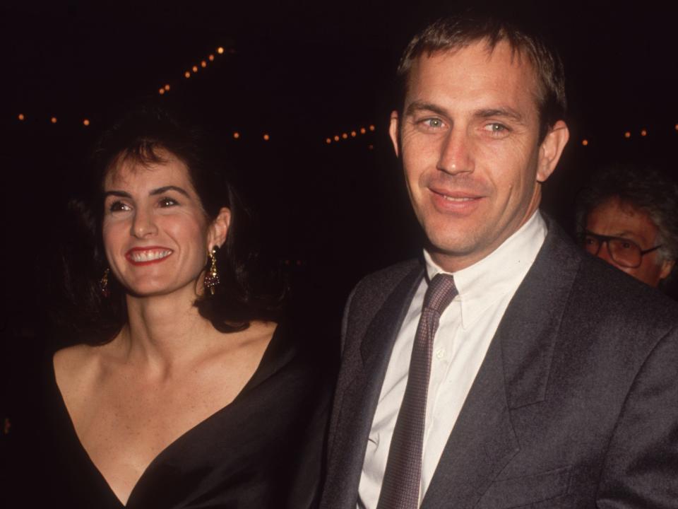 Kevin Costner and his wife, Cindy Silva, in 1992, two years before their divorce.